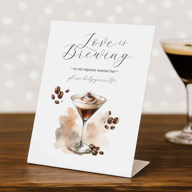 Panneau de table de fête Espresso Martini (Espresso martini table top sign for bar bachelorette party theme)