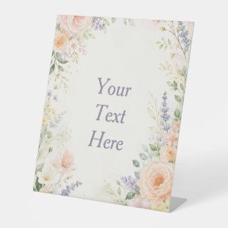 Panneau de table de mariage de jardin printanier