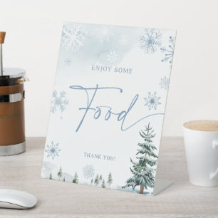 Panneau de table de nourriture, panneau d'hiver ba