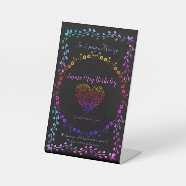 Panneau de table Neon Glow In Love (Recto)