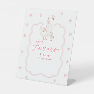 Panneau de table pour cadeaux de baby shower Rose