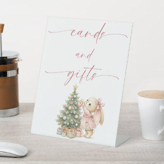 Panneau de table pour cartes et cadeaux de Noël de