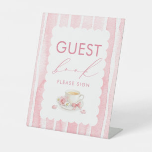 Panneau de table pour livre d'or Baby Shower fille