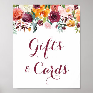 Panneau de tableau Cadeaux et cartes de fleurs aut