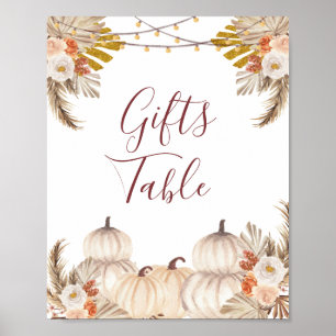 Panneau de tableau Cadeaux floraux Citrouilles à l