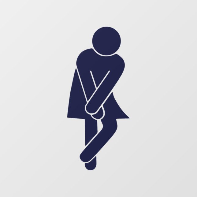 Panneau de toilettes pour femmes amusantes (Feuille)