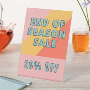 Panneau de vente de fin de saison, 20% de réductio