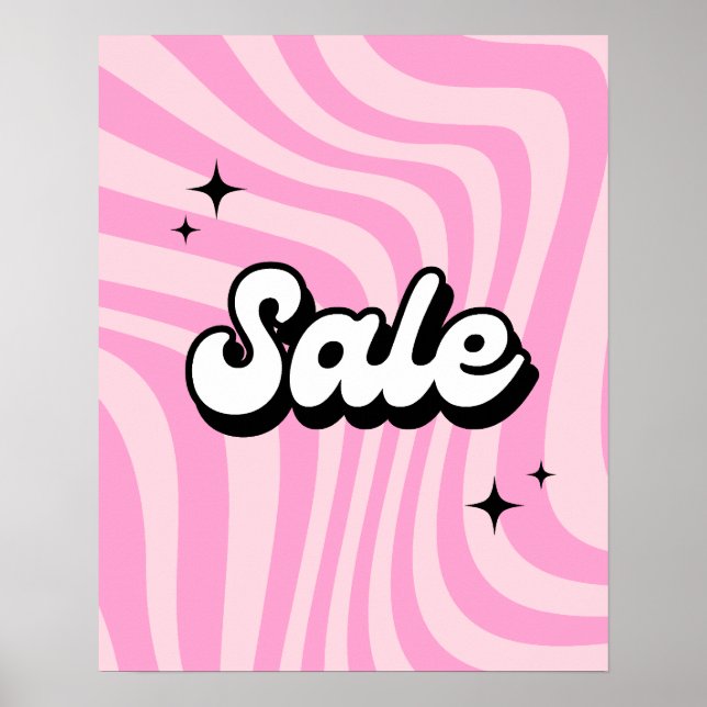 Panneau de vente rétros, Poster de vente rose, Bou (Devant)