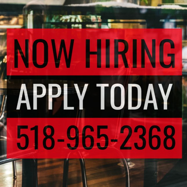 Panneau d'embauche personnalisé pour vitrine de ma (Créateur téléchargé)