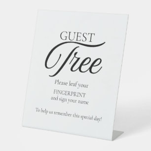 Panneau d'empreintes digitales de l'arbre Mariage 