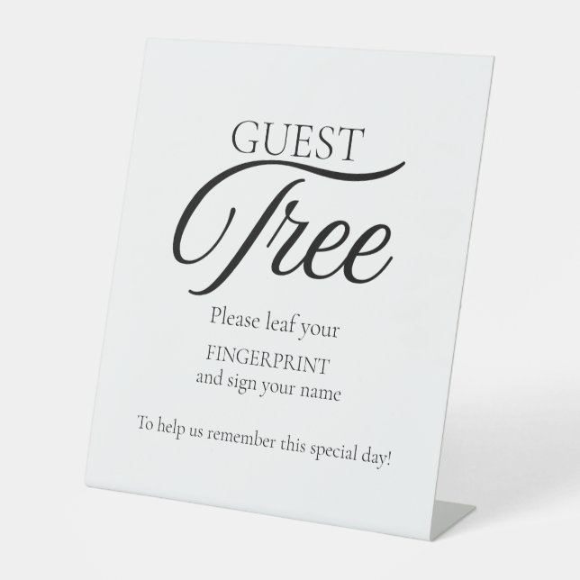 Panneau d'empreintes digitales de l'arbre Mariage  (Recto)