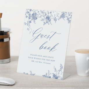 Panneau d'or Chinoiserie Blue Floral Mariage