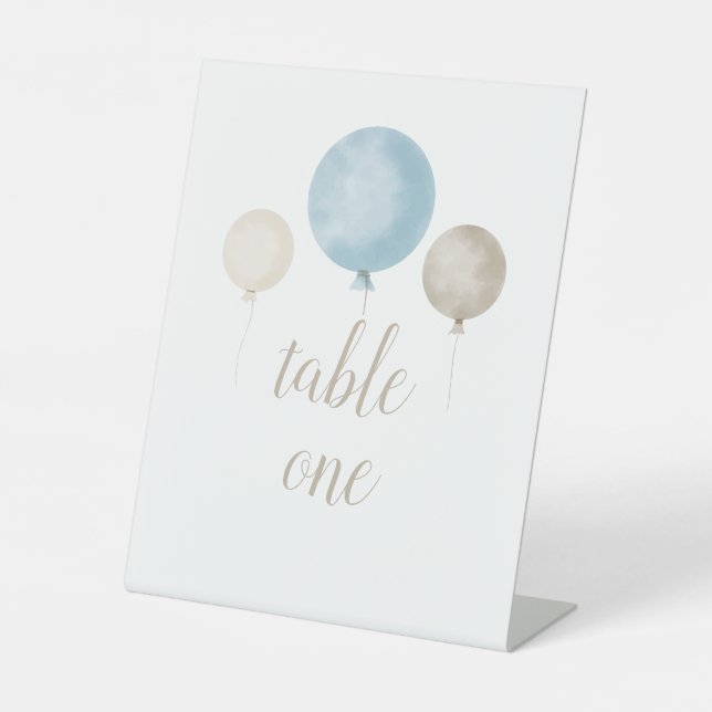 Panneau du Baby shower d'aquarelle de ballon (Recto)