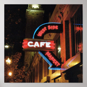 Panneau du café Neon (Cleveland, Ohio) Poster 12x1