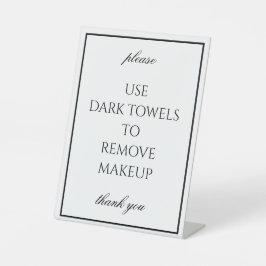Panneau du comptoir de serviettes de maquillage bl