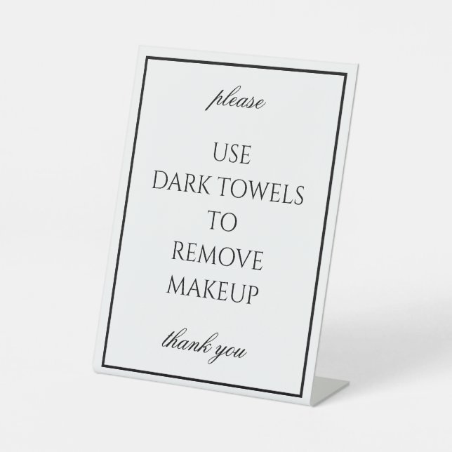 Panneau du comptoir de serviettes de maquillage bl (Recto)