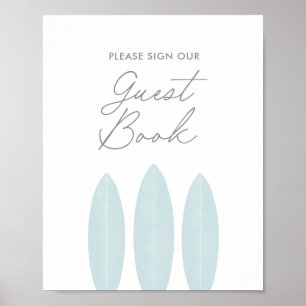 Panneau du livre d'or du Baby shower de surf