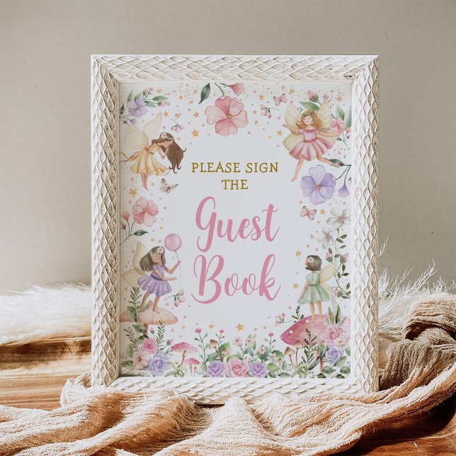 Panneau du livre d'or Floral Fairy Garden (Créateur téléchargé)