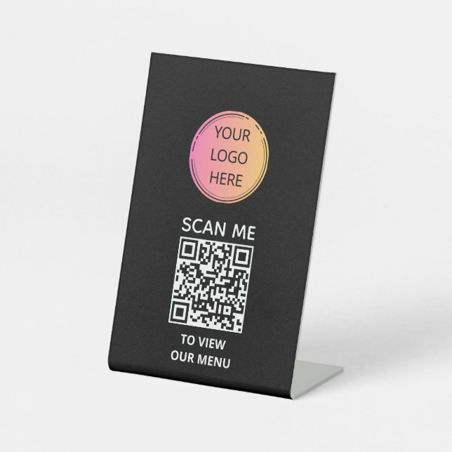 Panneau du menu Black Elegance QR (Recto)