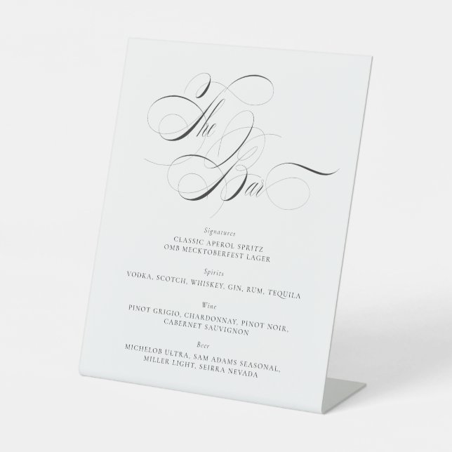 Panneau du menu de la barre mariage (Recto)