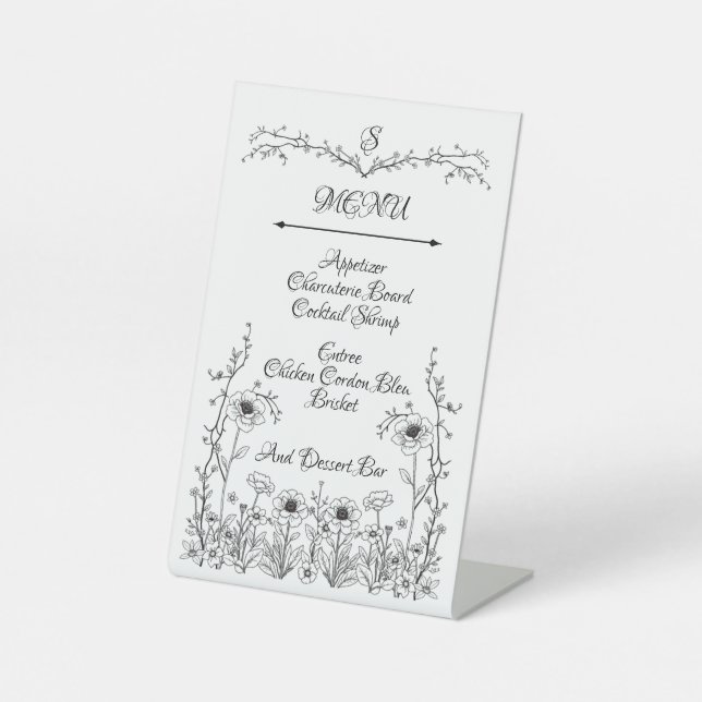 Panneau du menu Fleur (Recto)