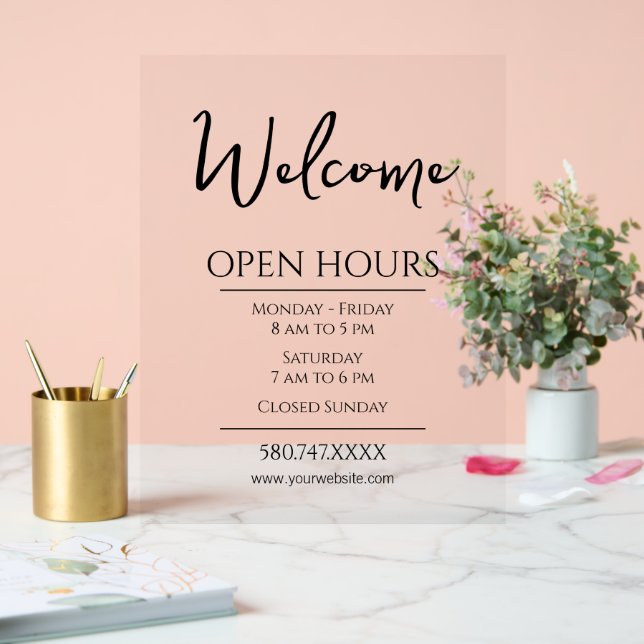 Panneau Effacer les heures de petite entreprise (Mariage)