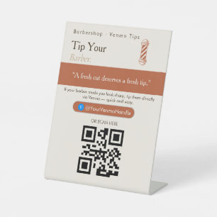 Panneau élégant QR Code pour votre barista Pourb