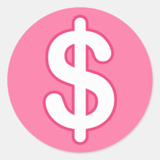 Panneau en dollars blancs sur autocollants arrière