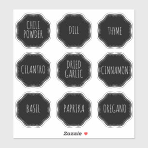 Panneau Étiquette de bocal à épices modifiable sur