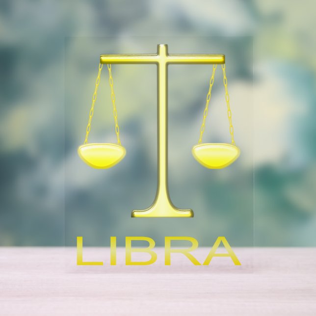 Panneau étoile Balance dorée de Libra (Neutre)