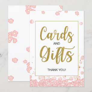 Panneau Fête de l'mariée Cartes et cadeaux  Pink a