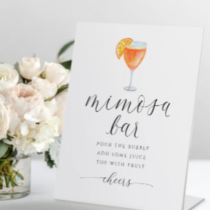 Panneau Fête des mariées Orange Mimosa Bar