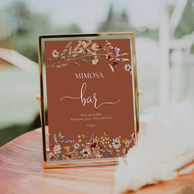 Panneau Fleur sauvage minuscule en terre cuite or  (Créateur téléchargé)