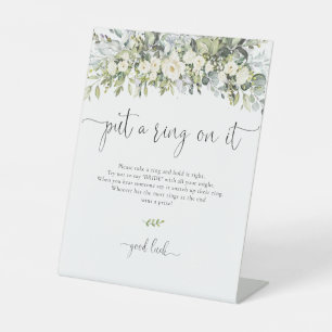 Panneau Fleurs Blanches Mettez-Lui Une Bague Au Do