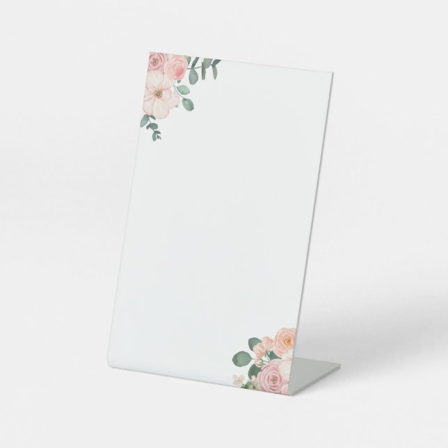 Panneau floral rose personnalisable (Recto)