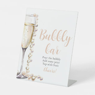 Panneau Gold Pearls et Prosecco Champagne Bubbly B