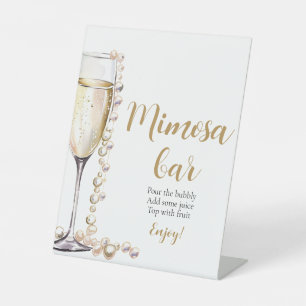 Panneau Gold Pearls et Prosecco Champagne Mimosa B