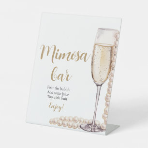 Panneau Gold Pearls et Prosecco Champagne Mimosa B
