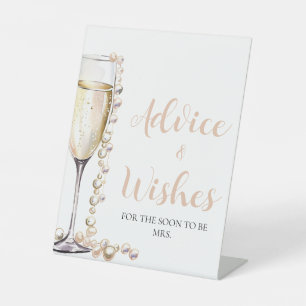 Panneau Gold Pearls et Prosecco Conseils et Voeux