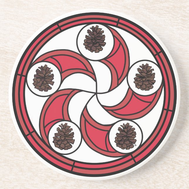 Panneau hexadécimal Zisa sur un dessous de verre (Devant)