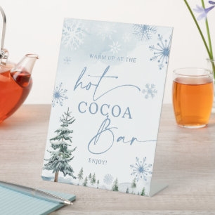Panneau Hot Cocoa Bar, baby shower hivernal des me