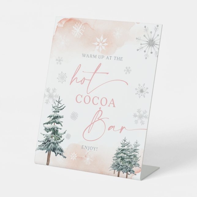 Panneau Hot Cocoa Bar, brush hiver Wooland (Recto)