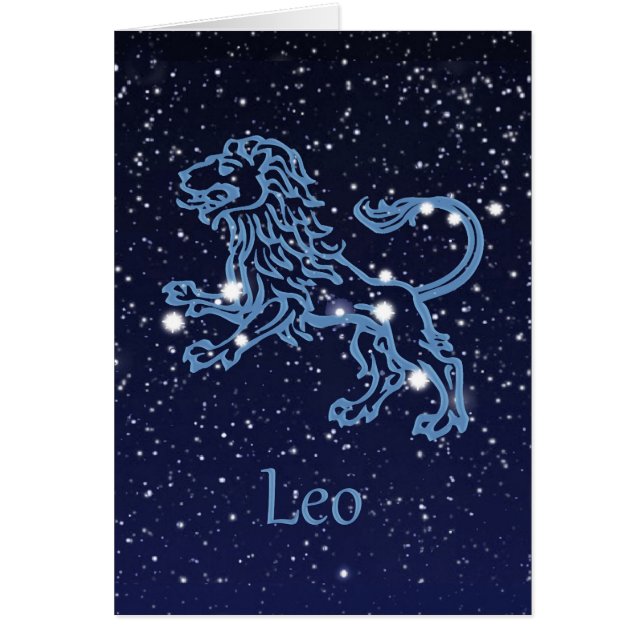 Panneau Léo Constellation et Zodiaque avec étoiles (Devant)