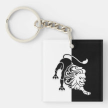 Panneau Leo Zodiac, Porte - clé noir et blanc