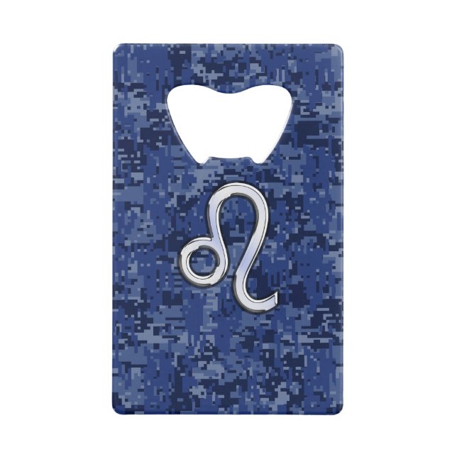 Panneau Leo Zodiac sur Camouflage numérique bleu (Devant)