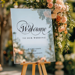 Panneau Mariage de calligraphie de bienvenue éléga