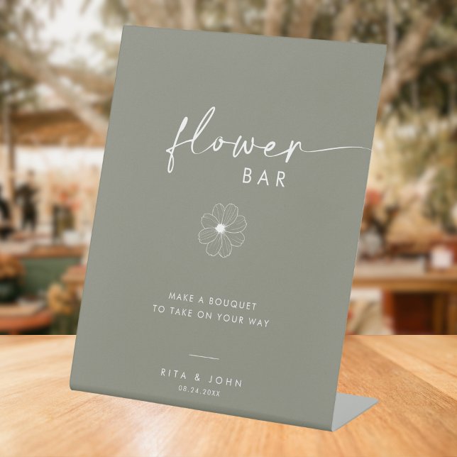 Panneau Mariage de la barre de  de script vert Chi (Créateur téléchargé)