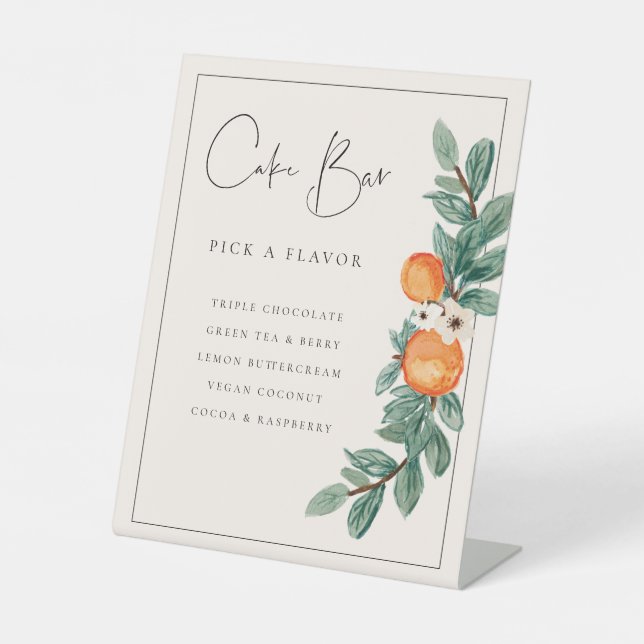 Panneau Mariage de la barre de gâteau Orange Bloss (Recto)
