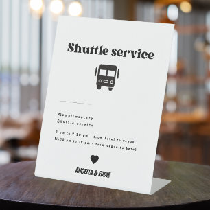 Panneau Mariage du service de navette moderne Retr