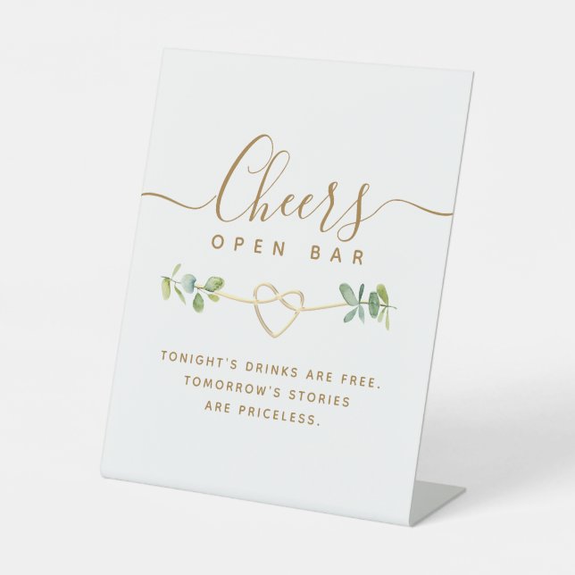 Panneau Mariage Eucalyptus Open Bar (Recto)